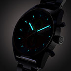 D10 CHRONO BLUE RED - Stainless steel Silver Brushed - Detomaso Watches