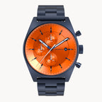 D10 CHRONO BLUE BOLD ORANGE - Stainless steel Blue Matte - Detomaso Watches