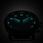 VENTURE CHRONOGRAPH LIMITED EDITION WHITE BLUE - Mesh Silver Brushed - Detomaso Watches