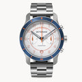 VENTURE CHRONOGRAPH LIMITED EDITION WHITE BLUE - Stainless steel Silver Brushed - Detomaso Watches