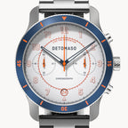 VENTURE CHRONOGRAPH LIMITED EDITION WHITE BLUE - Stainless steel Silver Brushed - Detomaso Watches