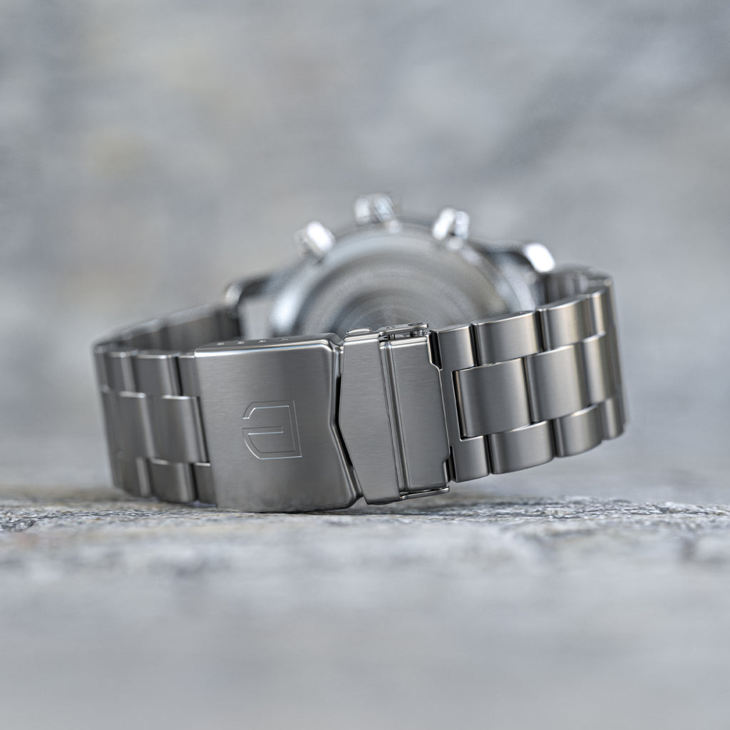 VENTURE CHRONOGRAPH LIMITED EDITION WHITE BLUE - Stainless steel Silver Brushed - Detomaso Watches