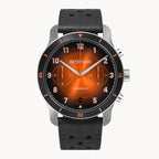 VENTURE CHRONOGRAPH LIMITED EDITION BLACK ORANGE - Leather Black Racing - Detomaso Watches