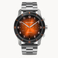 VENTURE CHRONOGRAPH LIMITED EDITION BLACK ORANGE - Stainless steel Silver Brushed - Detomaso Watches