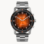 VENTURE CHRONOGRAPH LIMITED EDITION BLACK ORANGE - Stainless steel Silver Brushed - Detomaso Watches