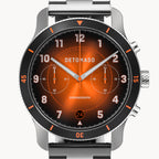 VENTURE CHRONOGRAPH LIMITED EDITION BLACK ORANGE - Stainless steel Silver Brushed - Detomaso Watches