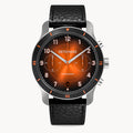 VENTURE CHRONOGRAPH LIMITED EDITION BLACK ORANGE - Leather Black Venere - Detomaso Watches