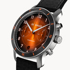 VENTURE CHRONOGRAPH LIMITED EDITION BLACK ORANGE - Leather Black Venere - Detomaso Watches