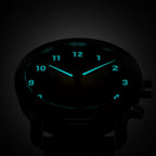 VENTURE CHRONOGRAPH LIMITED EDITION BLACK ORANGE - Leather Black Venere - Detomaso Watches