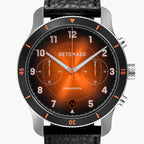 VENTURE CHRONOGRAPH LIMITED EDITION BLACK ORANGE - Leather Black Venere - Detomaso Watches