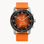 VENTURE CHRONOGRAPH LIMITED EDITION BLACK ORANGE - Ocean Plastic Orange Woven - Detomaso Watches