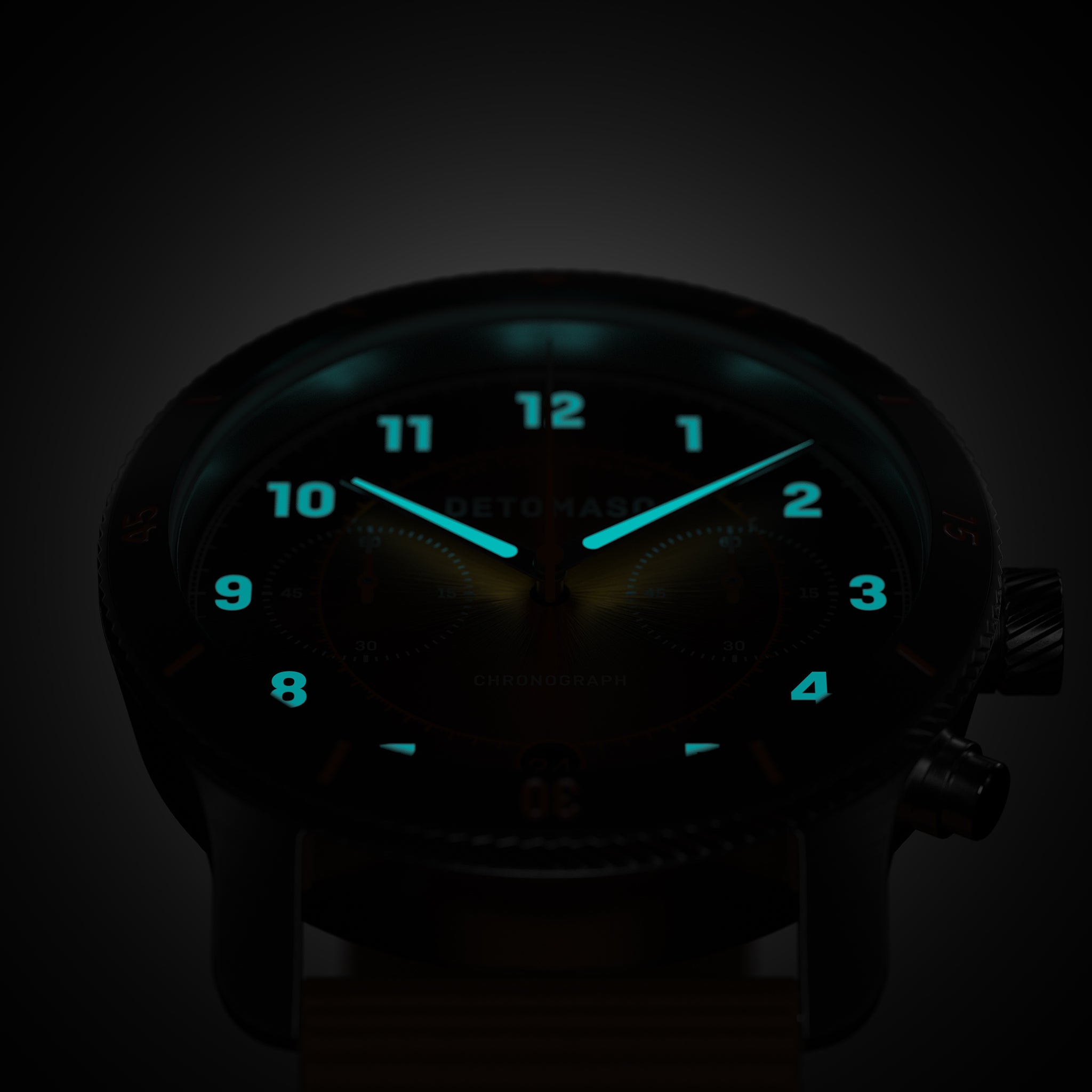 VENTURE CHRONOGRAPH LIMITED EDITION BLACK ORANGE - Ocean Plastic Orange Woven - Detomaso Watches