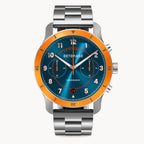 VENTURE CHRONOGRAPH LIMITED EDITION BLUE ORANGE - Stainless steel Silver Brushed - Detomaso Watches