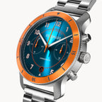 VENTURE CHRONOGRAPH LIMITED EDITION BLUE ORANGE - Stainless steel Silver Brushed - Detomaso Watches