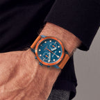 VENTURE CHRONOGRAPH 
TOPO BLUE - Ocean Plastic Orange Woven - Detomaso Watches