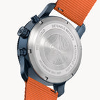 VENTURE CHRONOGRAPH 
TOPO BLUE - Ocean Plastic Orange Woven - Detomaso Watches