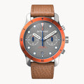 VENTURE CHRONOGRAPH TOPO GRAY - Leather Brown Classic - Detomaso Watches
