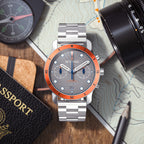 VENTURE CHRONOGRAPH TOPO GRAY - Stainless steel Silver Brushed - Detomaso Watches