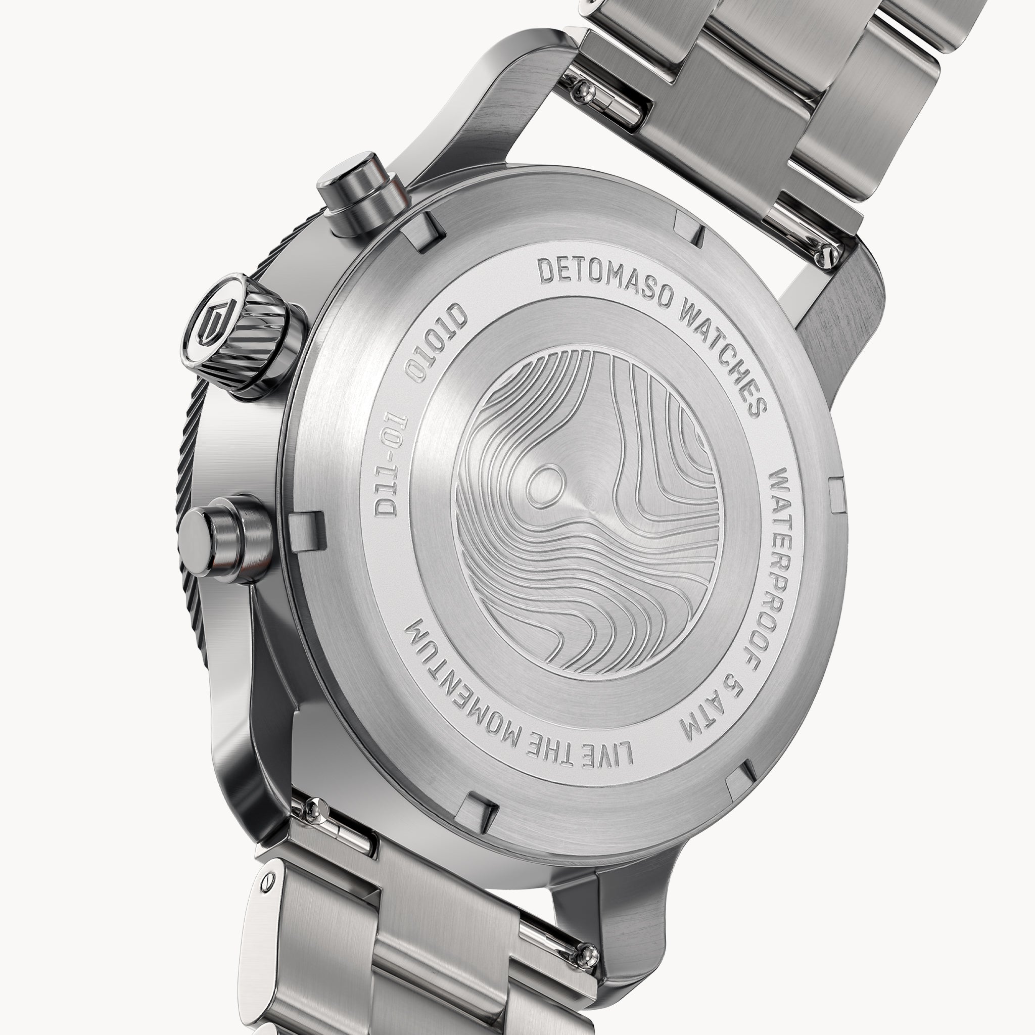 VENTURE CHRONOGRAPH TOPO GRAY - Stainless steel Silver Brushed - Detomaso Watches