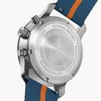 VENTURE CHRONOGRAPH TOPO GRAY - Ocean Plastic Blue Orange Woven - Detomaso Watches