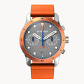 VENTURE CHRONOGRAPH TOPO GRAY - Ocean Plastic Orange Woven - Detomaso Watches