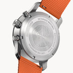 VENTURE CHRONOGRAPH TOPO GRAY - Ocean Plastic Orange Woven - Detomaso Watches