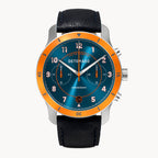 VENTURE CHRONOGRAPH BLUE ORANGE - Leather Dark blue Classic - Detomaso Watches