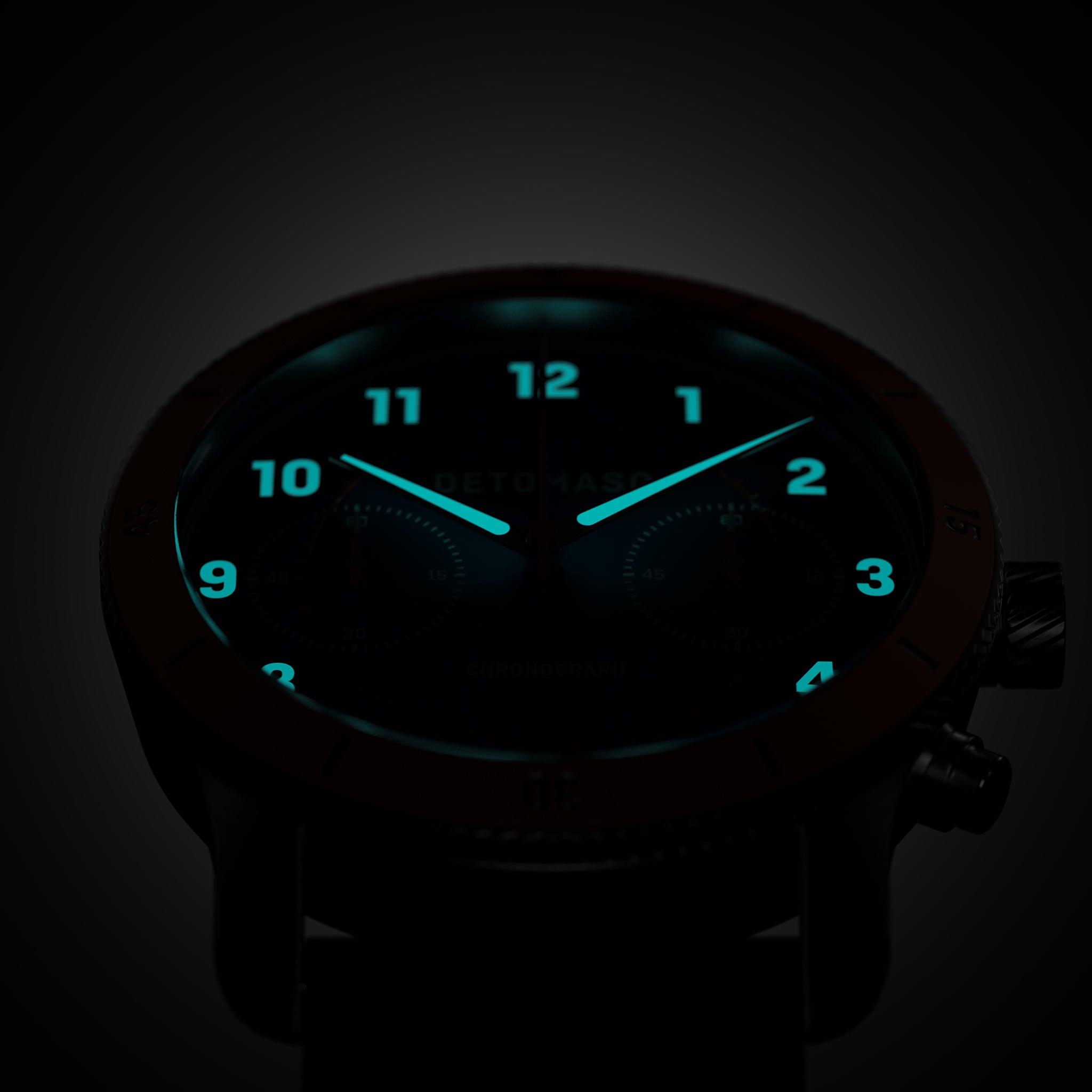 VENTURE CHRONOGRAPH BLUE ORANGE - Leather Dark blue Classic - Detomaso Watches