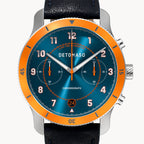 VENTURE CHRONOGRAPH BLUE ORANGE - Leather Dark blue Classic - Detomaso Watches