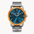 VENTURE CHRONOGRAPH BLUE ORANGE - Stainless steel Silver Brushed - Detomaso Watches