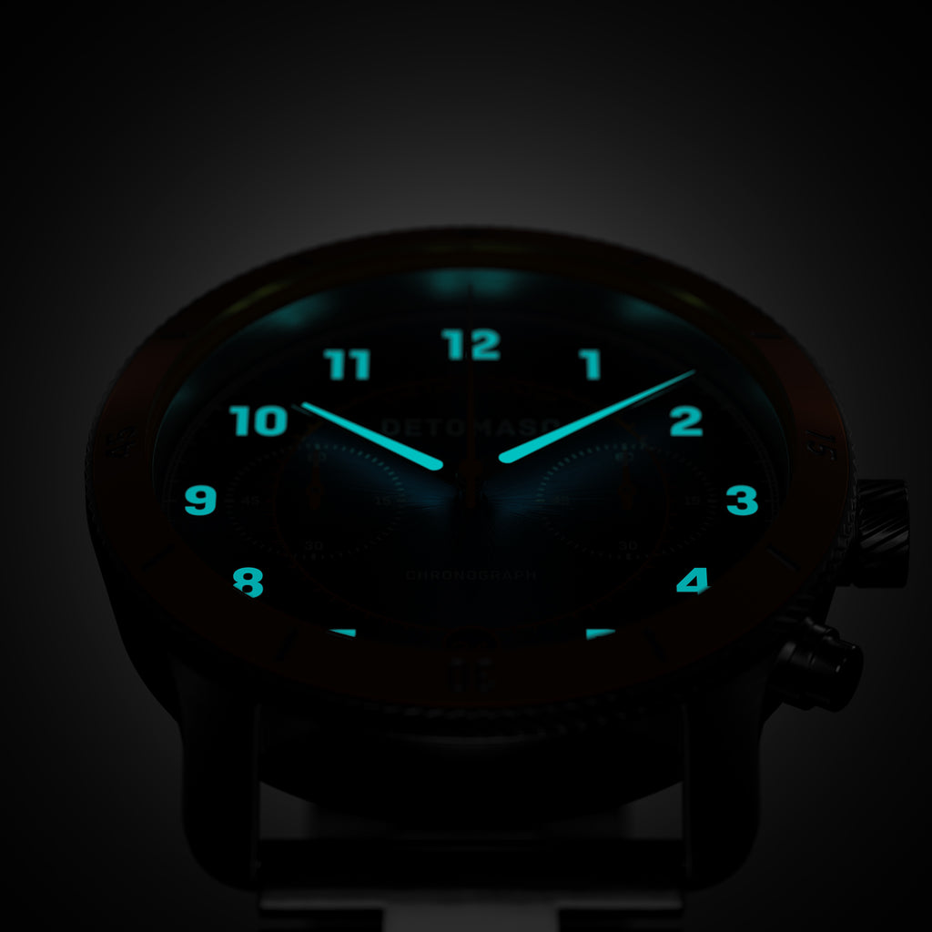 VENTURE CHRONOGRAPH BLUE ORANGE - Stainless steel Silver Brushed - Detomaso Watches