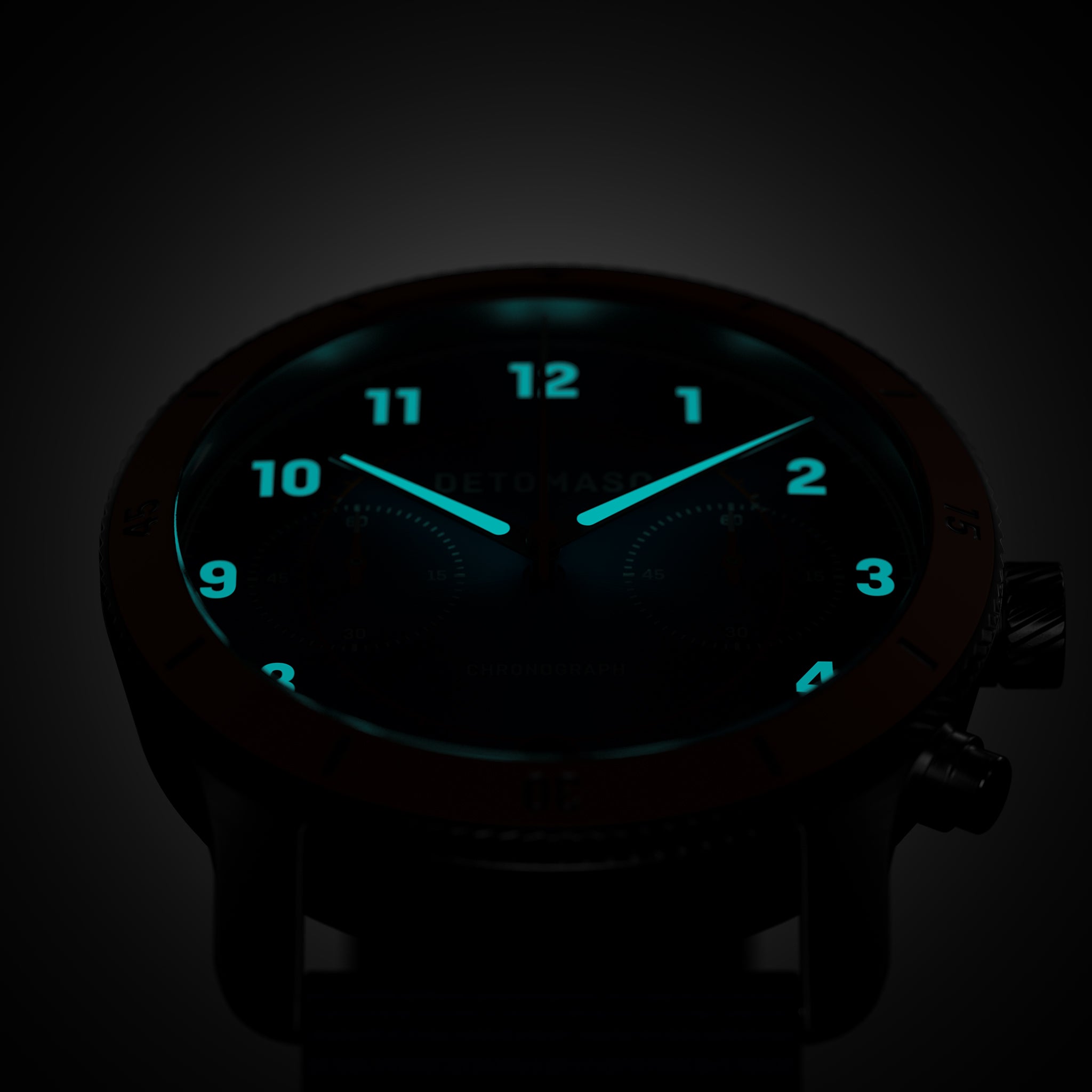 VENTURE CHRONOGRAPH BLUE ORANGE - Ocean Plastic Dark blue Woven - Detomaso Watches