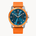 VENTURE CHRONOGRAPH BLUE ORANGE - Ocean Plastic Orange Woven - Detomaso Watches
