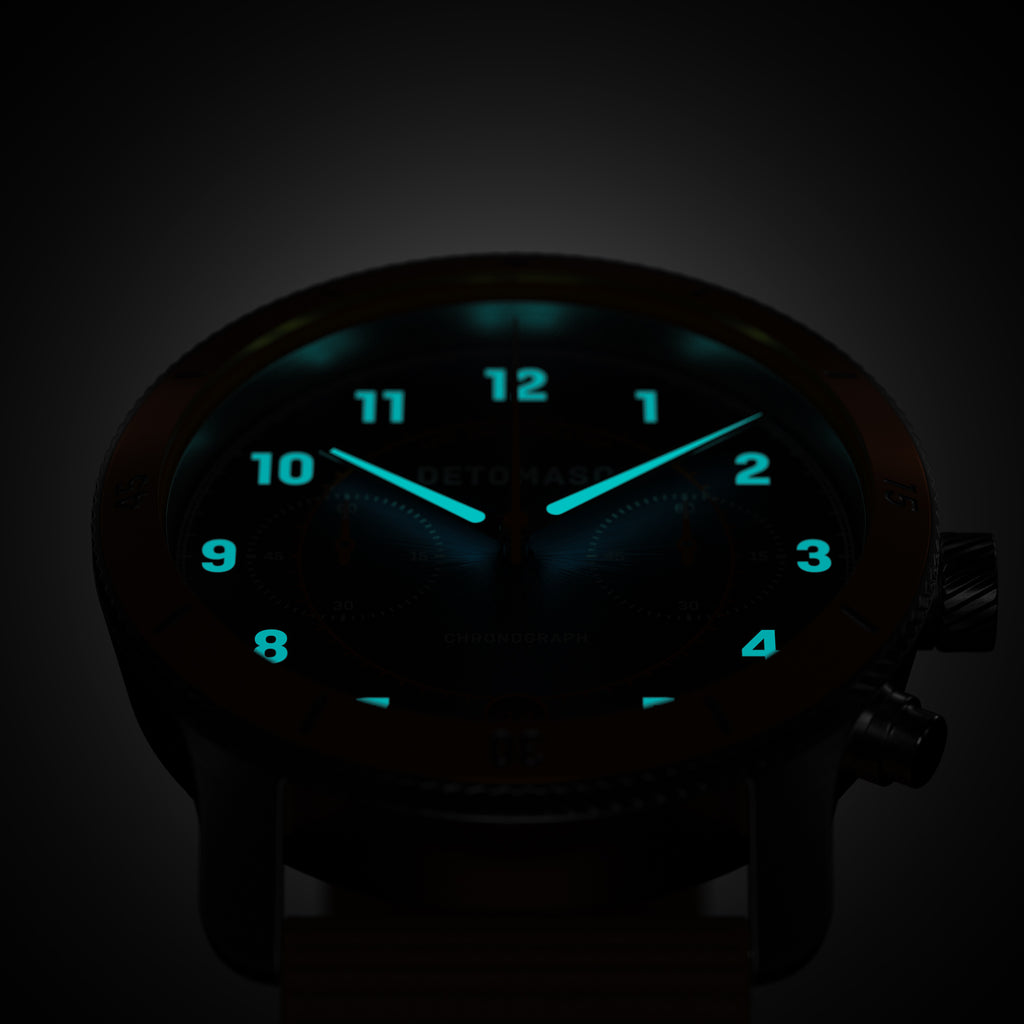 VENTURE CHRONOGRAPH BLUE ORANGE - Ocean Plastic Orange Woven - Detomaso Watches