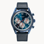 HERITAGE CHRONOGRAPH BLUE - Leather Blue Toscano - Detomaso Watches