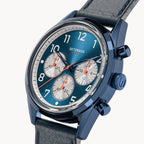 HERITAGE CHRONOGRAPH BLUE - Leather Blue Toscano - Detomaso Watches