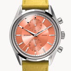 ARMONIA CHRONOGRAPH PEACH - Leather Yellow Smooth - Detomaso Watches