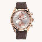 ARMONIA CHRONOGRAPH ROSE - Leather Dark Brown Soft - Detomaso Watches