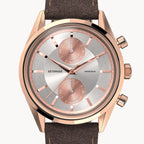 ARMONIA CHRONOGRAPH ROSE - Leather Dark Brown Soft - Detomaso Watches
