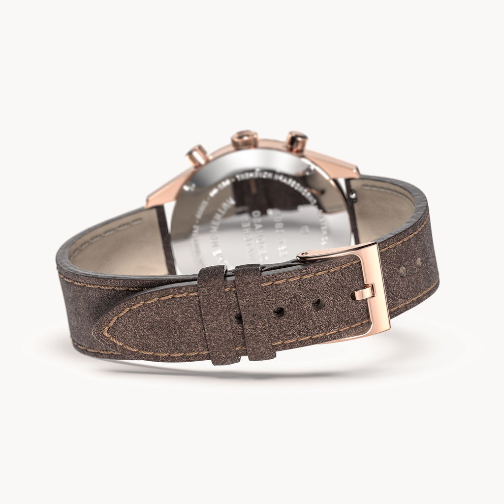 ARMONIA CHRONOGRAPH ROSE - Leather Dark Brown Soft - Detomaso Watches
