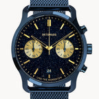 SORPASSO CHRONO STELLA ORO - Mesh Blue Glossy - Detomaso Watches