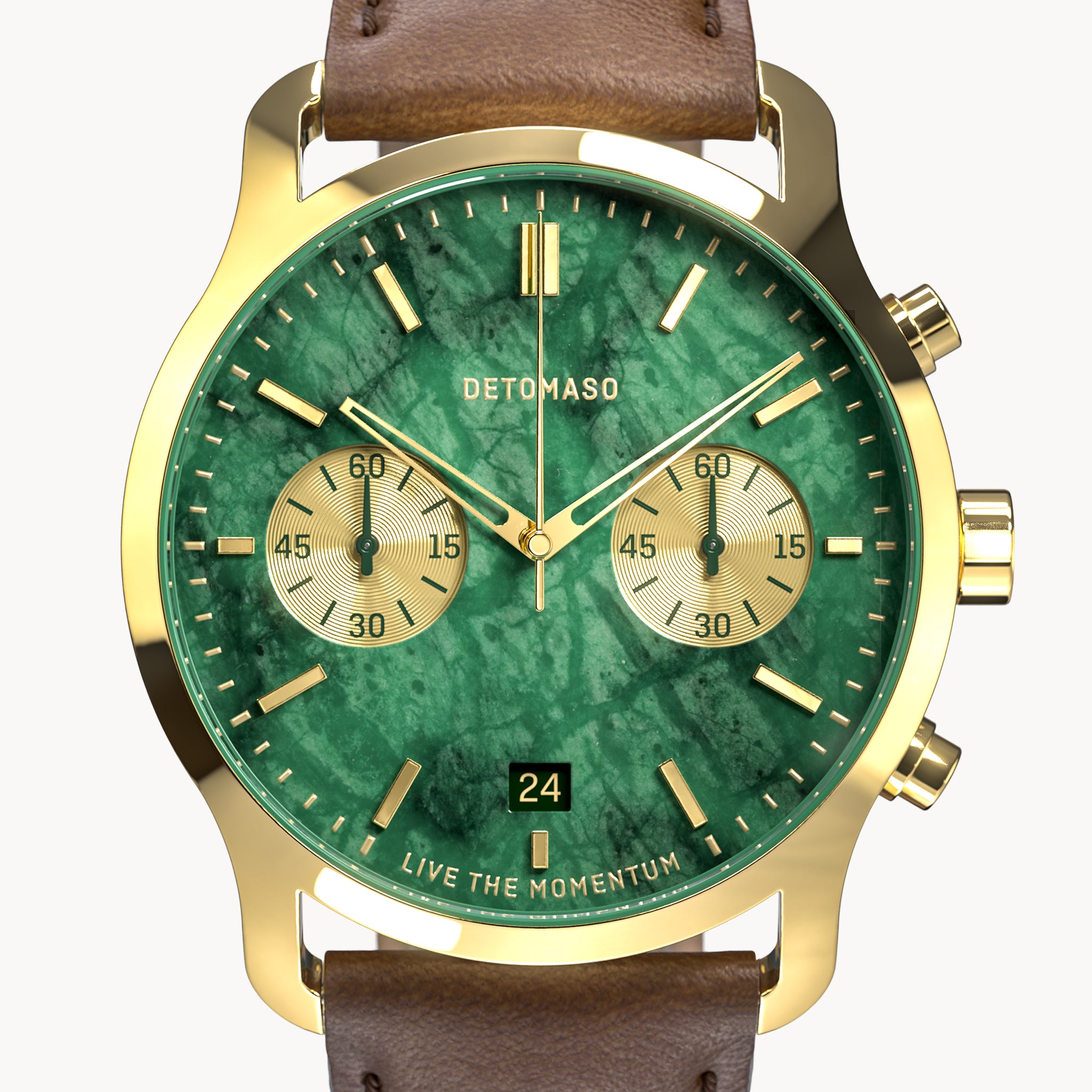 SORPASSO CHRONO LUSSO - Leather Dark brown Classic - Detomaso Watches