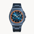 VOLTRE CHRONOGRAPH FIRST EDITION BLUE ORANGE - Stainless steel Blue Brushed Matte - Detomaso Watches