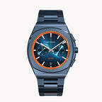VOLTRE CHRONOGRAPH FIRST EDITION BLUE ORANGE - Stainless steel Blue Brushed Matte - Detomaso Watches