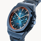 VOLTRE CHRONOGRAPH FIRST EDITION BLUE ORANGE - Stainless steel Blue Brushed Matte - Detomaso Watches