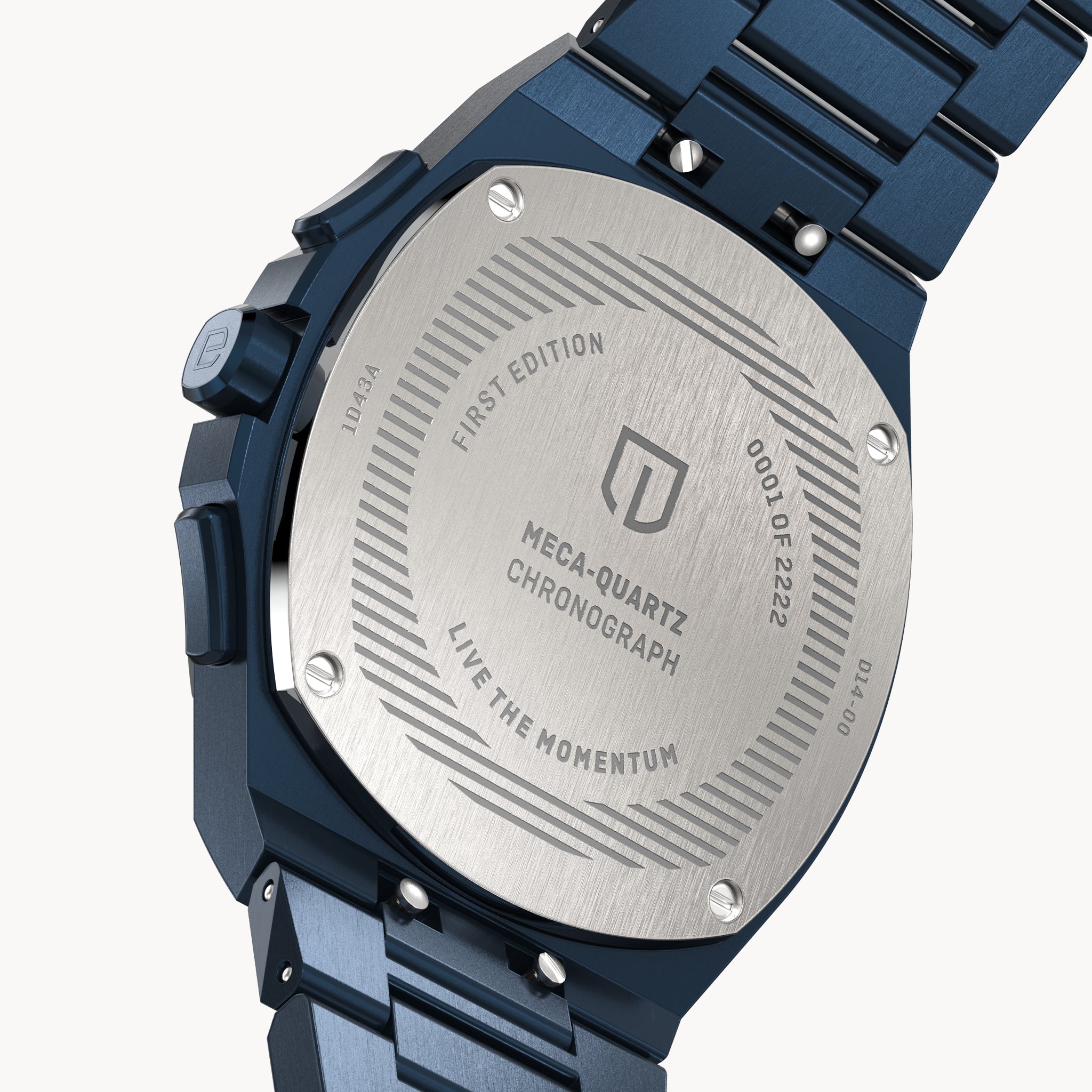 VOLTRE CHRONOGRAPH FIRST EDITION BLUE ORANGE - Stainless steel Blue Brushed Matte - Detomaso Watches