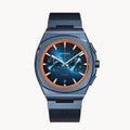 VOLTRE CHRONOGRAPH FIRST EDITION BLUE ORANGE - Mesh Blue Brushed Matte - Detomaso Watches