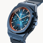 VOLTRE CHRONOGRAPH FIRST EDITION BLUE ORANGE - Mesh Blue Brushed Matte - Detomaso Watches