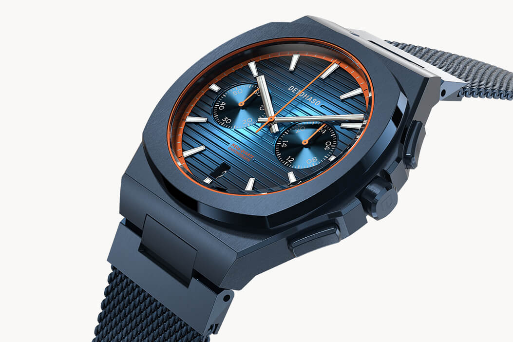 VOLTRE CHRONOGRAPH FIRST EDITION BLUE ORANGE Mesh Blue Matte