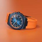 VOLTRE CHRONOGRAPH FIRST EDITION BLUE ORANGE - reTPU Orange Matte - Detomaso Watches